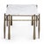 Contemporary Luna Modern White Marble & Brass Coffee Table For Sale - Image 3 of 5