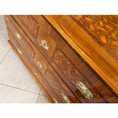 Baroque Walnut Veneer Shop Chest with Marquetry For Sale - Image 13 of 18
