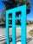 1980s Postmodern Metal Turquoise Tall High Back Dining Chairs with Boucle Seats, Restored- Set of 4 For Sale In Palm Springs - Image 6 of 9