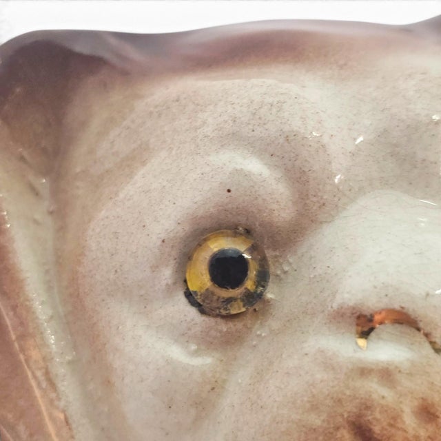 White Late 19th Century English Staffordshire Glass-Eyed Spaniel Mantel Dog For Sale - Image 8 of 13
