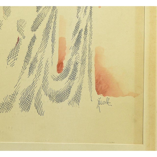 Painting watercolor ink mixed media signed category figurative modern style dimensions: height 57cm width 47 cm depth 2.5...