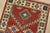 Kazak Runner 2’1” X 5’8” Red Wool Tribal Hand-Knotted Oriental Rug For Sale In Philadelphia - Image 6 of 11