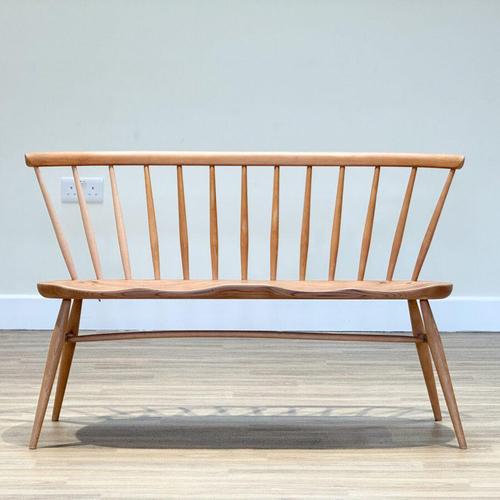 Wood Love-Seat Bench from Ercol, 1960s For Sale - Image 7 of 12