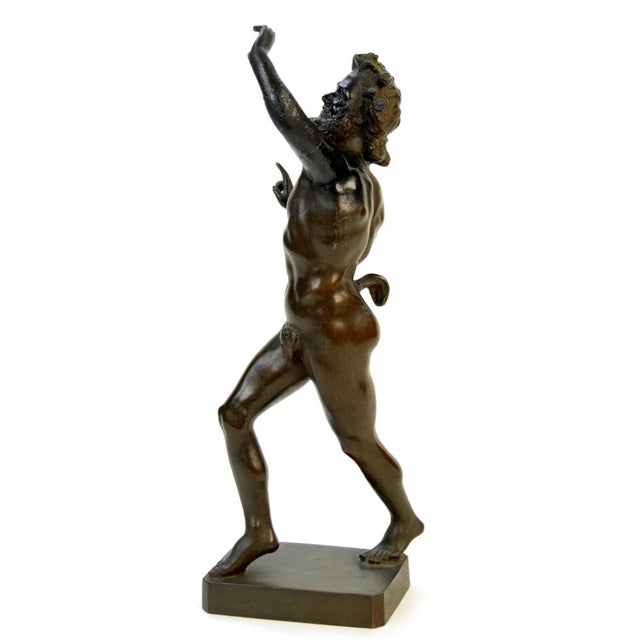 19th Century Grand Tour Bronze Faun after the Pompeii House of the Faun For Sale - Image 4 of 8