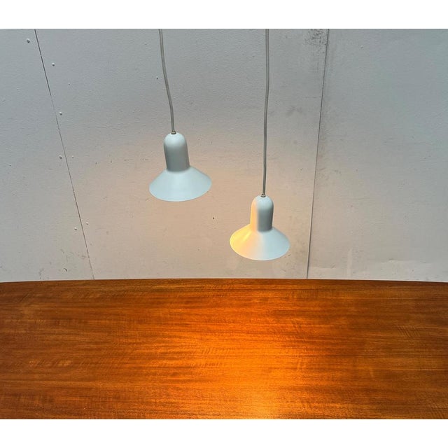 Mid-Century Modern Danish Space Age Model Confetti Pendant Lamps by Claus Bondrup and Torsten Thorup for Focus, 1960s, Set of 2 For Sale - Image 6 of 17