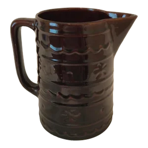 Mid-Century Daisy & Dot MarCrest Stoneware Pitcher