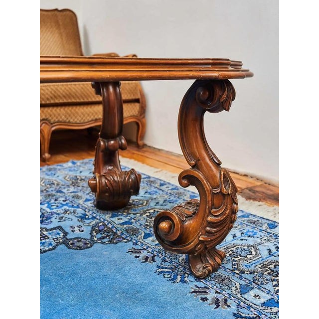 Baroque Style Carved Coffee Table For Sale - Image 6 of 8