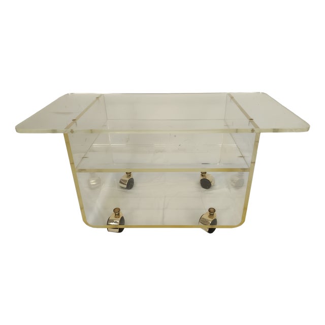 Vintage TV Table in Acrylic Glass, 1970s For Sale