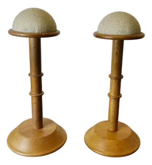 Arts and Crafts Hat Stands in Golden Oak, 1920s, Set of 2