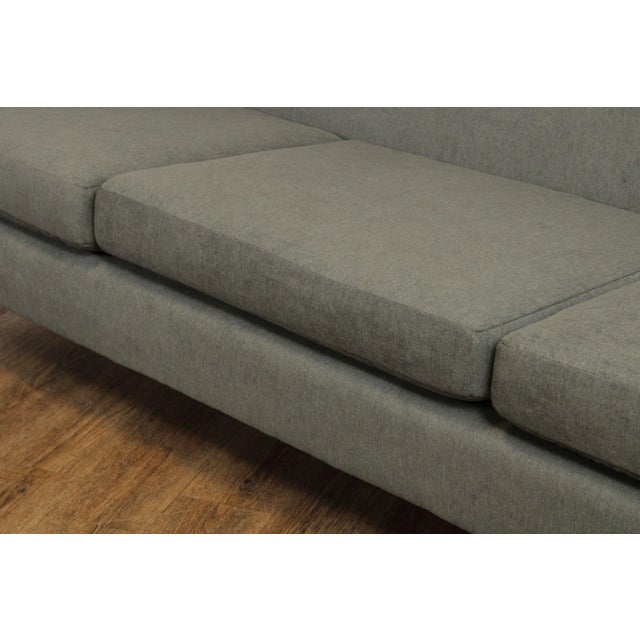 Blue 1960's Mid-Century Modern Newly Upholstered Sofa For Sale - Image 8 of 13