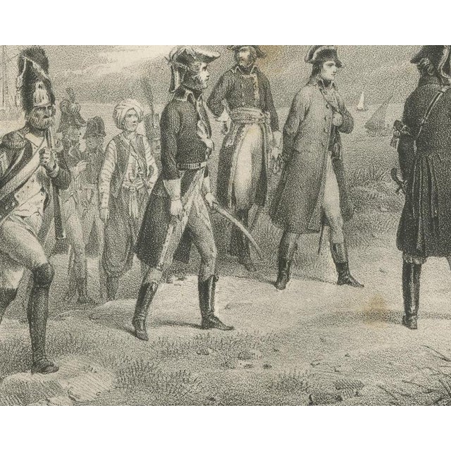 19th Century Madou, Bonaparte Landing at Fréjus, Return from Egypt, 1827, Lithograph For Sale - Image 5 of 9