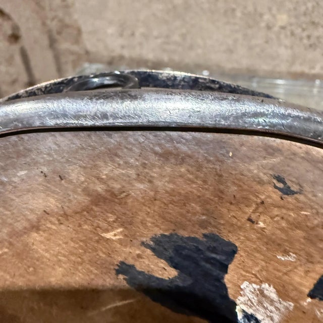 Vintage Antique Small Service Tray With Mirror For Sale - Image 9 of 11