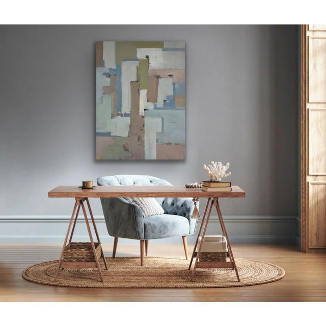 Wood Contemporary Abstract Original Oil Painting For Sale - Image 7 of 12