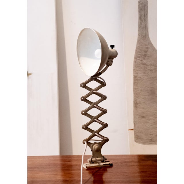 Vintage workshop or wall lamp designed by Christian Dell, a key figure of the Bauhaus movement, dating from the...