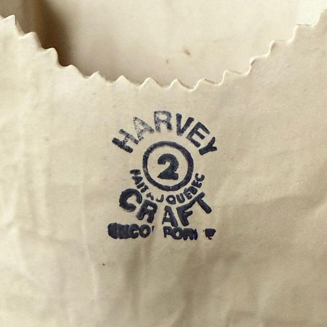 Ceramic 1980s Michael Harvey Ceramic Paper Bag Vase For Sale - Image 7 of 7