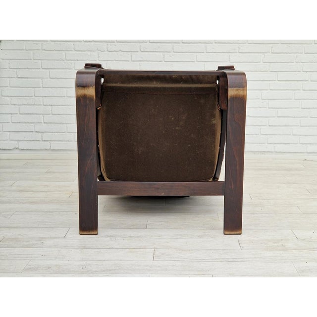 Brown Leather Lounge Chair by Ake Fribytter for Nelo Sweden, 1970s For Sale - Image 4 of 18