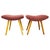 Mid-Century Modern Maple Stools with Upholstery, 1960s, Set of 2 For Sale - Image 11 of 11