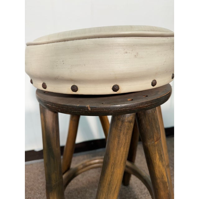 Mid 20th Century Mid Century Modern Bamboo Barstool For Sale - Image 10 of 12