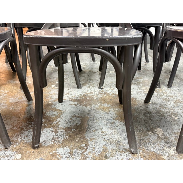 Black Restoration Hardware Metal Madeleine Side Chairs, Set of Twelve For Sale - Image 8 of 12