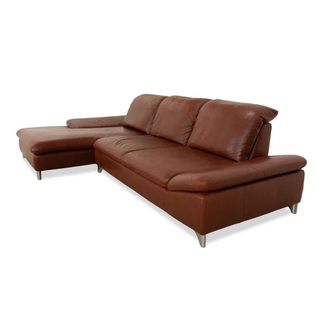 Modern Taoo Corner Sofa in Brown Leather from Willi Schillig For Sale - Image 3 of 16
