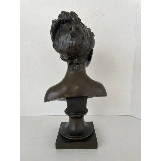 Antique French Bust of Marie Louise Brongniart After Jean Antoine Houdin For Sale - Image 9 of 12
