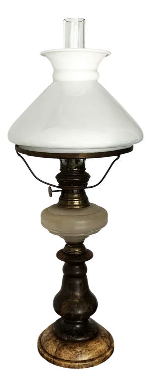 19th Century Stone Oil Lamp