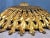 1950s Gold Metal Tole Sunburst Shade for Ceiling Light Fixture, Made in Italy For Sale - Image 9 of 18