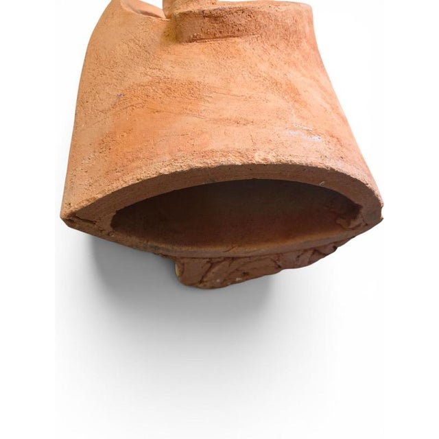 European Artist, Cubist Head Sculpture, 1970s, Terracotta For Sale - Image 13 of 14