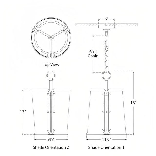 Metal Carrier & Company for Visual Comfort Signature Hastings Small Pendant in Polished Nickel with White Shade For Sale - Image 7 of 7