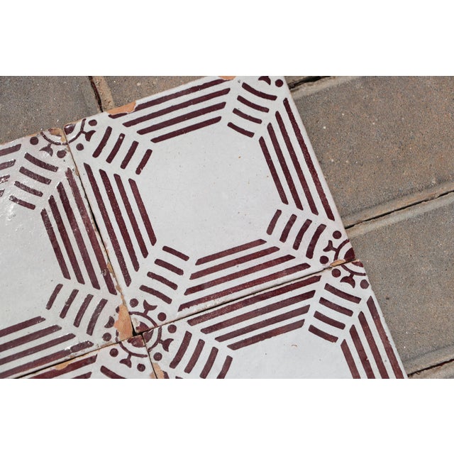 White 1920s Antique Bauhaus Portuguese Set of Ten Tiles For Sale - Image 8 of 13