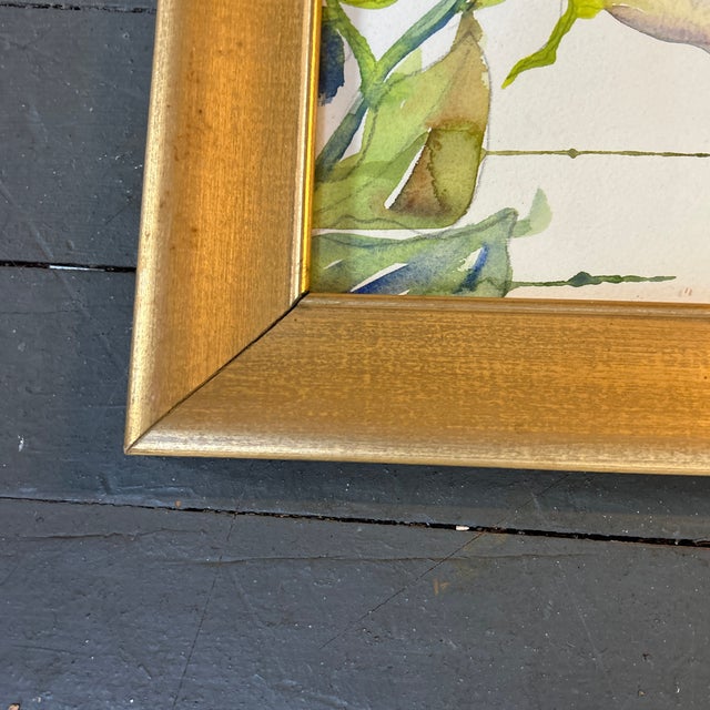 Abstract 1970’s Original Abstract Botanic Watercolor Painting For Sale - Image 3 of 4