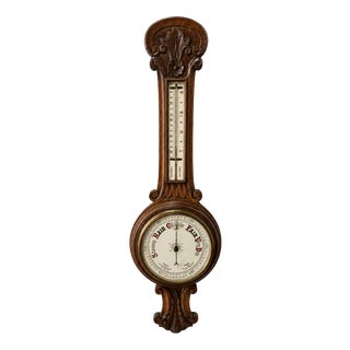 English Oak Barometer, 20th Century For Sale