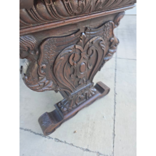 Mid 19th Century Italian Draw Leaf Refrectory Table For Sale - Image 5 of 15
