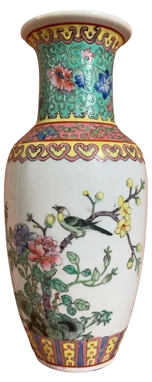 Vase in Canton Porcelain, 20th Century