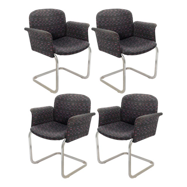 Set of 4 Mid Century Modern Tri-Mark Designs Dining Chairs For Sale