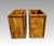 Mid 20th Century Vintage Chinese Bamboo Magazine Racks / Storage Boxes With Brass Double Happiness Symbol, a Pair For Sale - Image 5 of 7