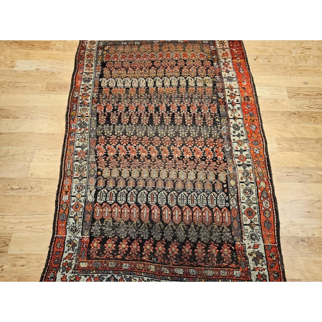 Textile Vintage Persian Malayer Area Rug, Hand-Knotted Wool, Allover Paisley Design For Sale - Image 7 of 12