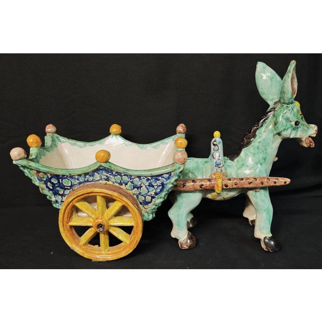 1960s Large Vietri Ceramic Donkey from Cassetta, 1960s For Sale - Image 5 of 15