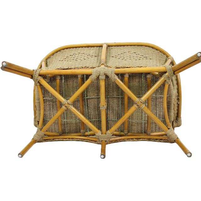 Wood Vintage Bamboo Sofa, 1960s For Sale - Image 7 of 9