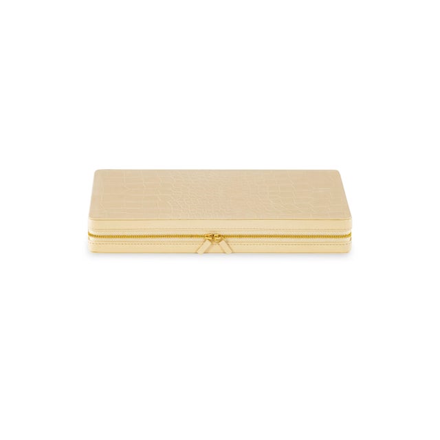 Maitland-Smith Travel Backgammon Board Cream
