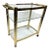 Mid-Century Design Institute of America Brass and Glass Bar Trolley For Sale