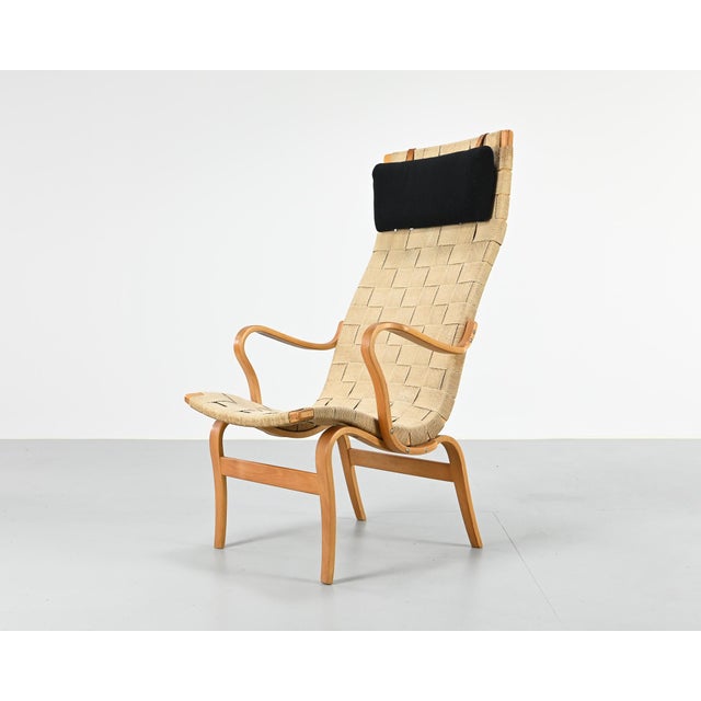 Wood Eva Armchair by Bruno Mathsson for Karl Mathsson, Denmark, 1976 For Sale - Image 7 of 18