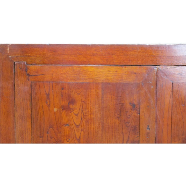 Antique Square Corner Elm Storage Cabinet For Sale In Greensboro - Image 6 of 13
