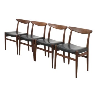 Model W2 Dining Chairs by Hans Wegner, Set of 4 For Sale
