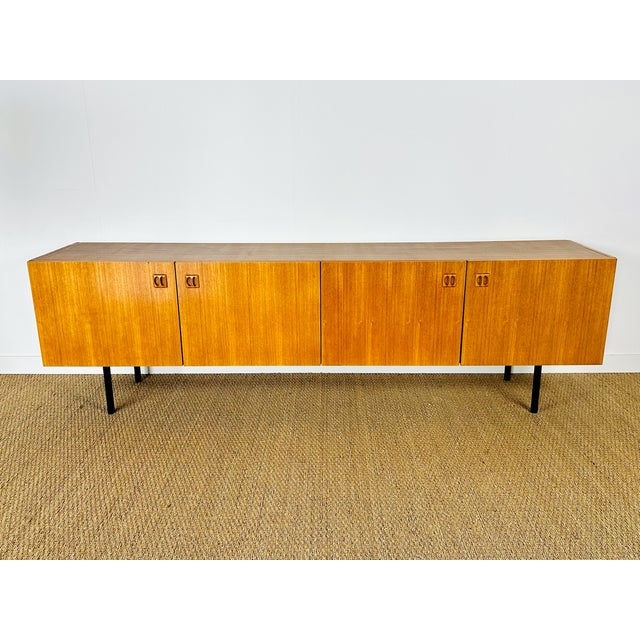 Scandinavian Sideboard in Teak with Black Metal Legs, 1960 For Sale - Image 18 of 18