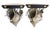 Pair of Maitland Smith silver conch seashell wall shelves. Sculpted metal in the shape of conch shells with starfish,...