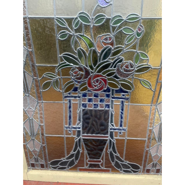 Art Deco Stained Glass Panel For Sale - Image 12 of 18