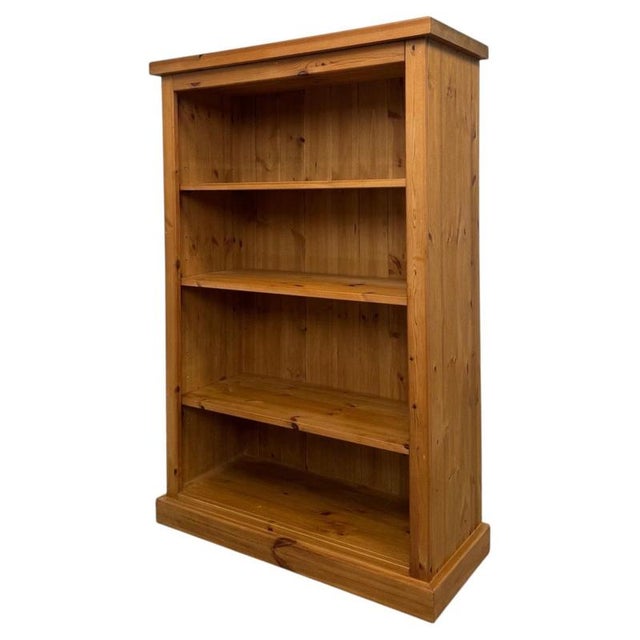 2000 - 2009 Mid-Century Pine Bookcase with Open Shelves For Sale - Image 5 of 11