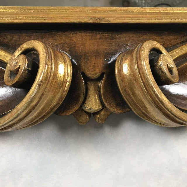 Wood Shaped Mirror in Lacquered Wood, 1980s For Sale - Image 7 of 9