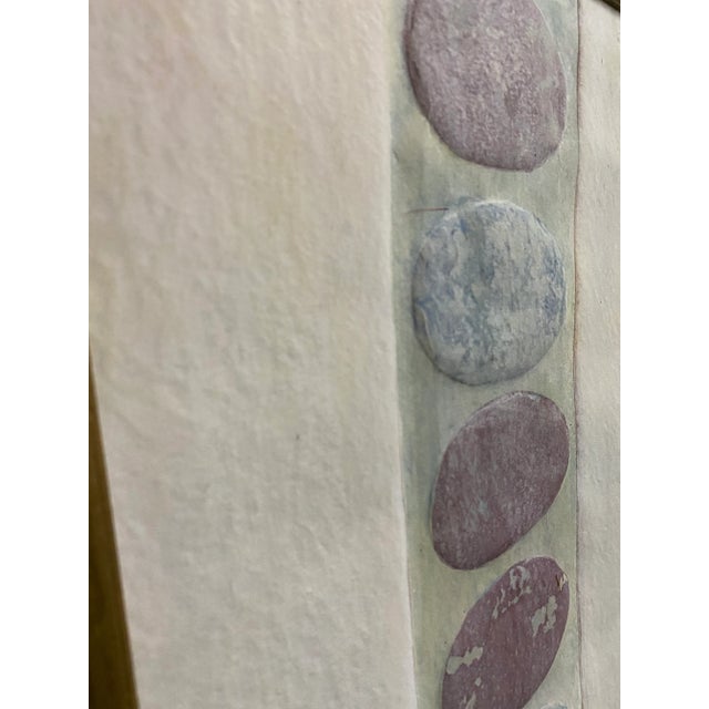 Wood Modernist Minimalist Cast Paper Painting For Sale - Image 7 of 12